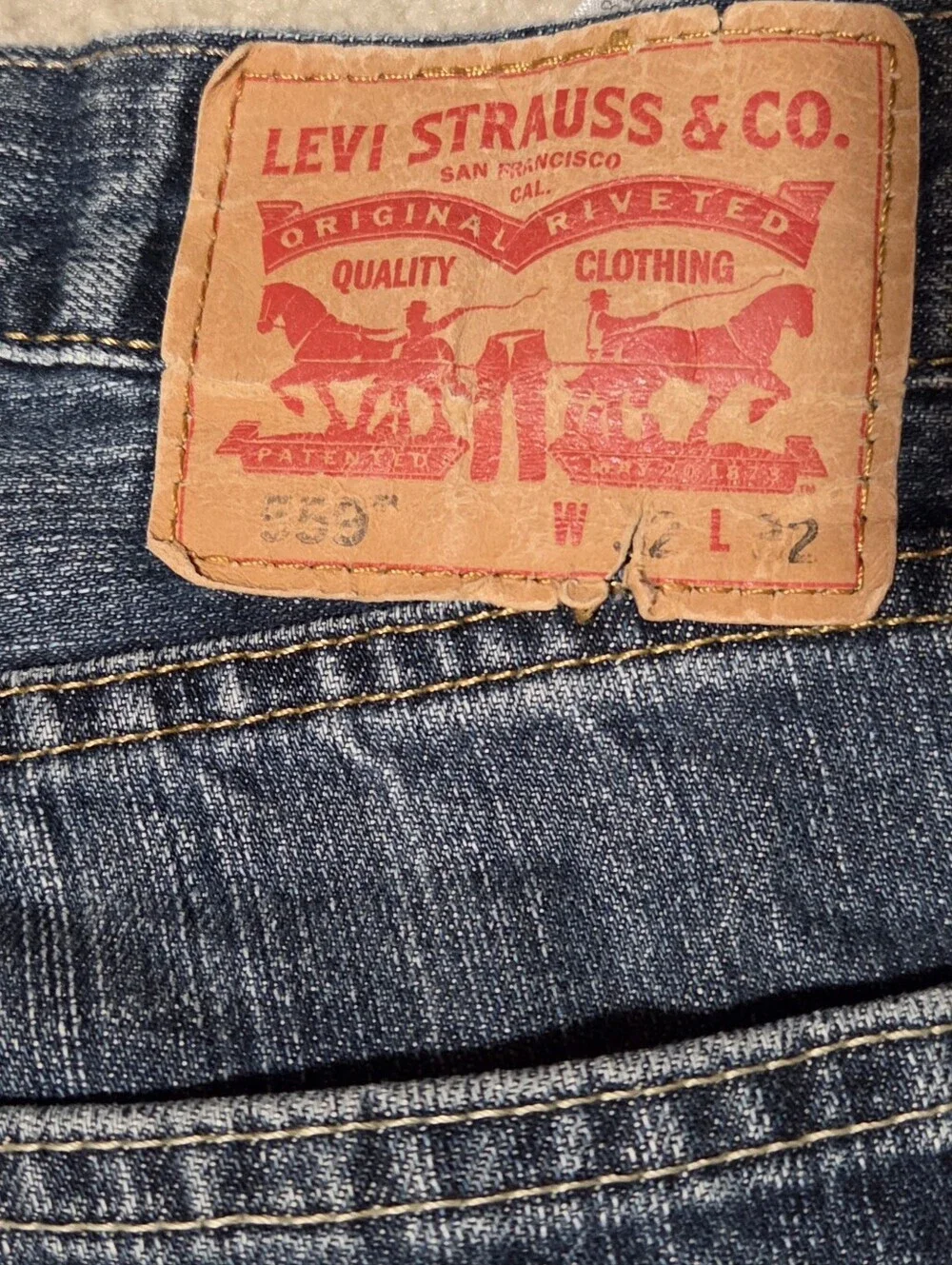 Levis 569 Jeans Mens 32x32 Relaxed Loose Straight Medium Blue Denim Grunge Y2K